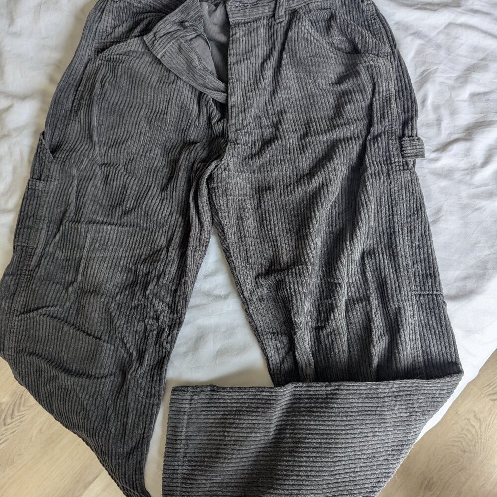 GU/Uniqlo Grey Cargo Corduroys